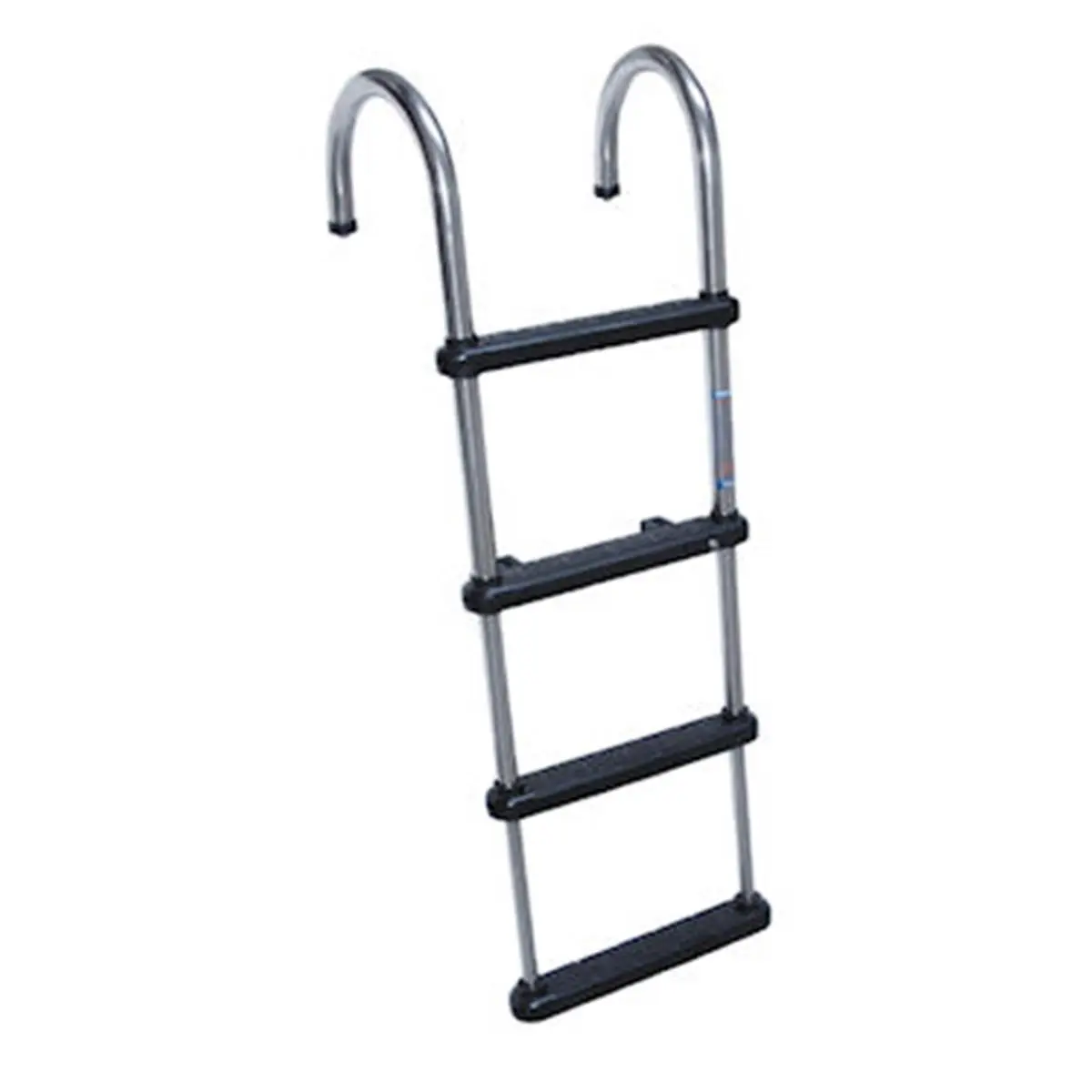 212 MAIN 4-Step Telescopic Pontoon Boat & Pool Ladder with Removable Mount, Plastic Steps & 11" Swim Handles for Safe Boarding, Compact Fold Design for Easy Storage, Telescopic Ladder
