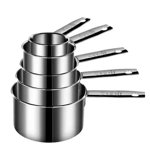 Stainless Steel Measuring Cups Set, 5 Pieces Kitchen Measuring Sets Gadgets tool,For Cooking & Baking,Measure Dry & Wet Ingredients And Liquid (Cups)