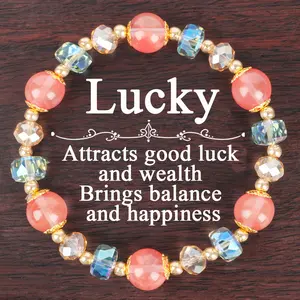 GADASLUY Stylish Crystal Beaded Bangle Bracelet for Women, Elastic Jewelry that Adds Elegance, Attracts Good Luck & Brings Balance