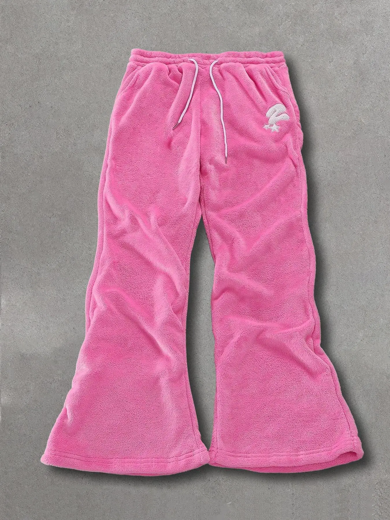 Unisex's Thermal Lined Embroidery Drawstring Waist Sweatpants Casual Lounge Pant Street Trousers for Daily Wear, Unisex's Bottoms for All Seasons