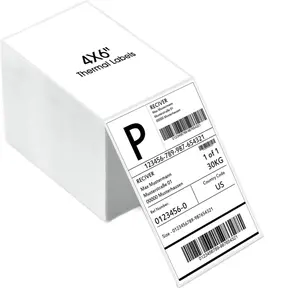 4x6 Perforated Direct Thermal Shipping Labels, Fanfold/Rolls with Permanent Adhesive, Smooth Surface for Thermal Printers & Portable Handheld Printers, Office Warehouse Supplies (250/500/1000 Sheets) QWERTY Bluetooth