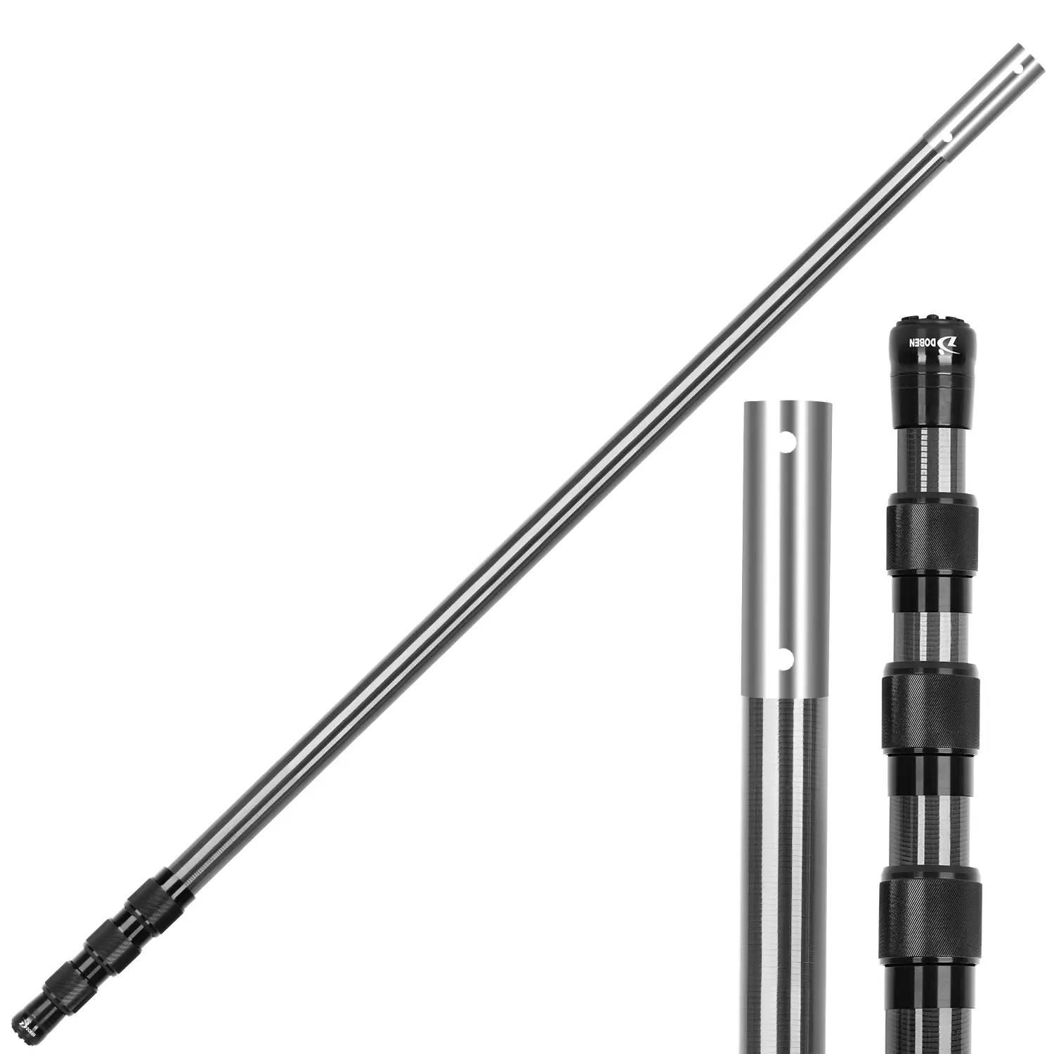 [TiktokShopSummerSale] DOBEN Carbon Fiber Pool Pole,Professional Ultralight Pool Poles 3.7/4.6 to 12/15 FT,Telescoping Lightweight Pool Cleaning Pole,Heavy Duty Pool Pole for Skimmer Net,Brush,Pool Vacuums Head,Essential Tools for Your Pool Cleaning