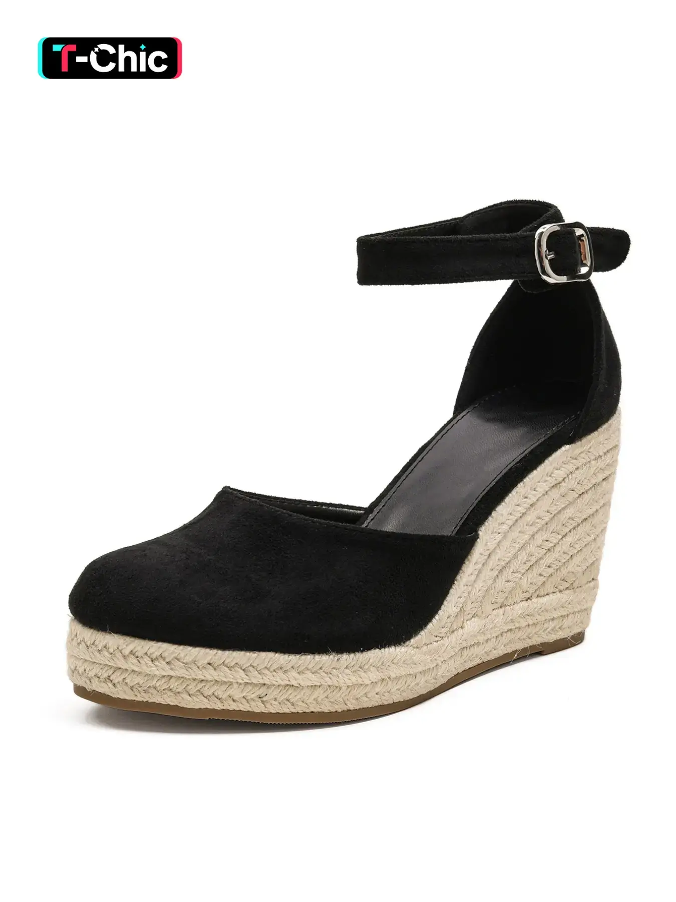 Women's Stylish Elegant Classy Wedge Heeled Sandals, Closed Toe Casual Shoes, Hollow Cross Strap Design, Perfect for Beach Parties or Vacation Wear, Rubber, Summer Wedge Heel
