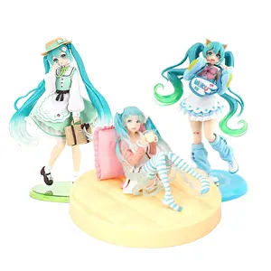 Hatsune Miku exquisite style/Hatsune Miku/Country style PVC figure official collector's model. Cute room decoration, TikTok makes me love it, a gift for otaku, exquisite anime unboxing.