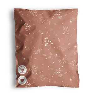 Floral 2D Rosy Brown Biodegradable Mailers 10" x 13"
