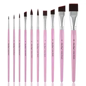 10PCS Face Paint Brush Set Professional Quality Brush For Face Painting Watercolor Acrylic Oil Painting Nail Art Multifunctional Paint Brush