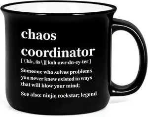Chaos Coordinator Gifts, Thank You Gifts for Men, Women, Coworkers, , Bosses Day Teacher Appreciation Week Christmas Birthday , Chaos Coordinator Mug, 15 Oz