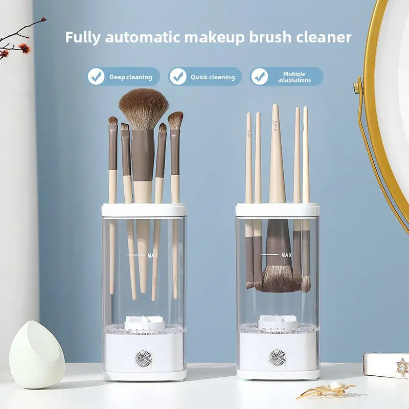 New Electric Makeup Tool Cleaner - USB UV Sterilizer, Fully Automatic Quick-Dry Cleansing Machine for Deep Makeup Brush Cleaning