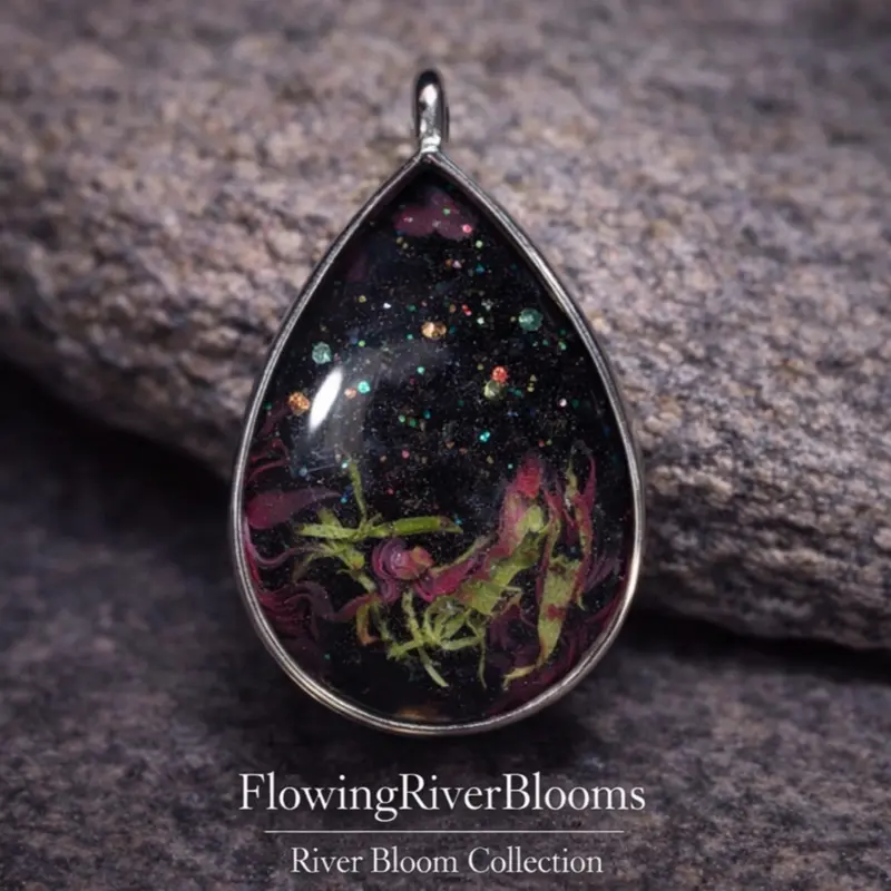 Resin Flower Pendant