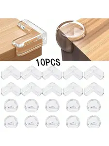 10pcs Baby Safety Corner Guards, 2 Shapes Baby Corner Protectors And Edge Covers, Transparent Table Corner Covers, Baby Corner Guards, Table And Chair Edge Corner Guards, Baby Fence Table Corner Protection Covers, Transparent Furniture Corner Protectors