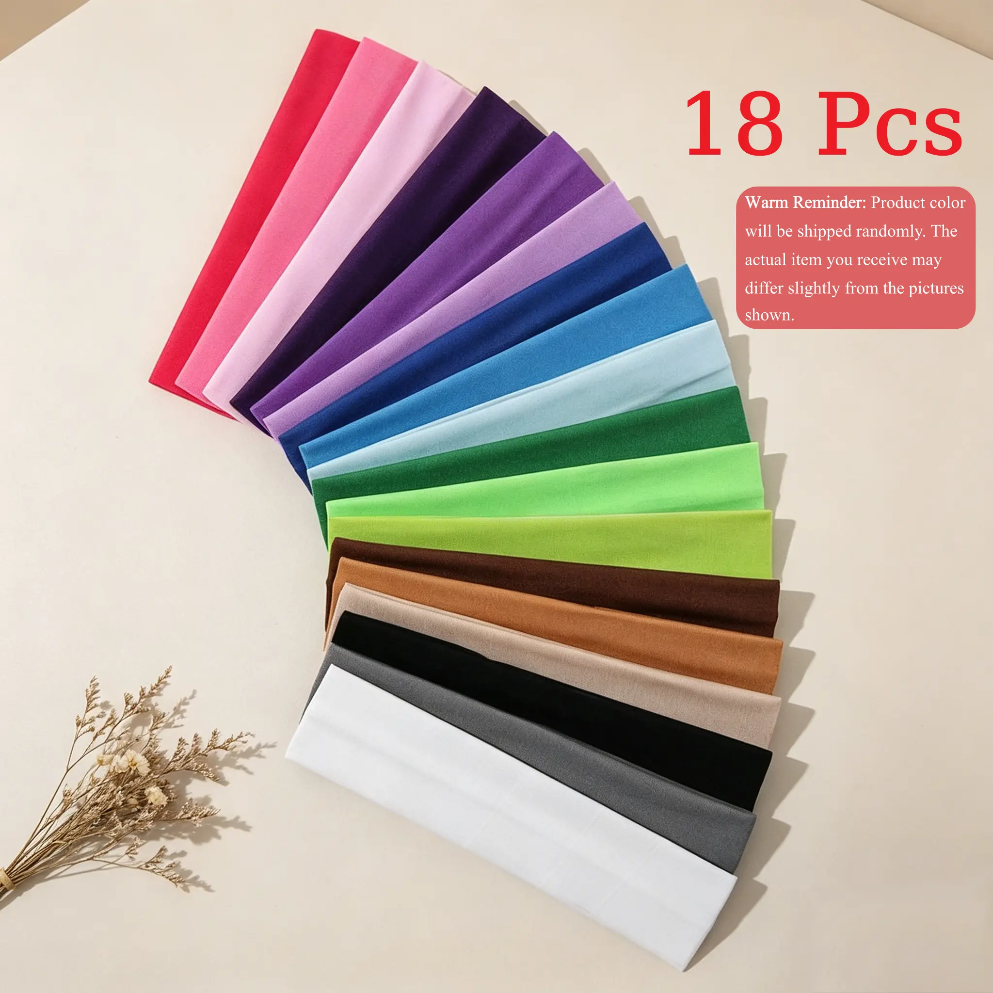 Women's Elastic Polyester Fits Stretch Sports Headbands - Multi-Color, Sweat-Absorbing, Non-Slip, Breathable Unisex Hair Accessories for Yoga, Workout, Beach, All Seasons