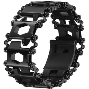 Multitool Bracelet 29 in 1, 22cm Stainless Steel, Outdoor Travel Men Watch Strap, Trend Bracelet with A  Tool