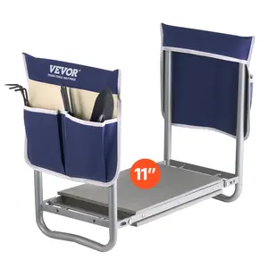 VEVOR Garden Kneeler and Seat,  11 in Wide Kneeling Pad, Heavy Duty Garden Kneeling Stool, Folding Garden Seat with 2 Tool Bags, Relieve Knee & Back Pain, Non-Slip Garden Bench for Women Grandparents