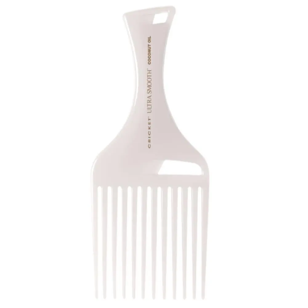 Cricket Ultra Smooth Coconut Pick Comb - Keratin Infused, Anti-Frizz & Hydrating Styler for Shine, Smoothing, and Detangling Thick, Long Hair, Anti-Tangle