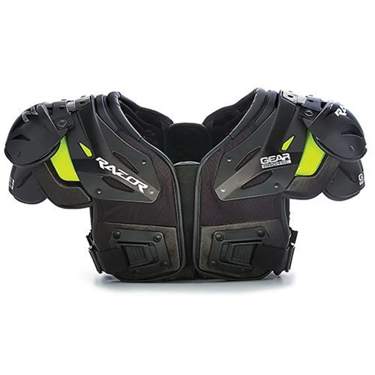 212 MAIN Gear Pro-Tec Razor American Football Shoulder Pads - Skill Position, Medium Size, Lightweight, Flexible, Injection Mould Pad with Arch Hinge, Impact Zones, Advanced Impact Dispersion Protection
