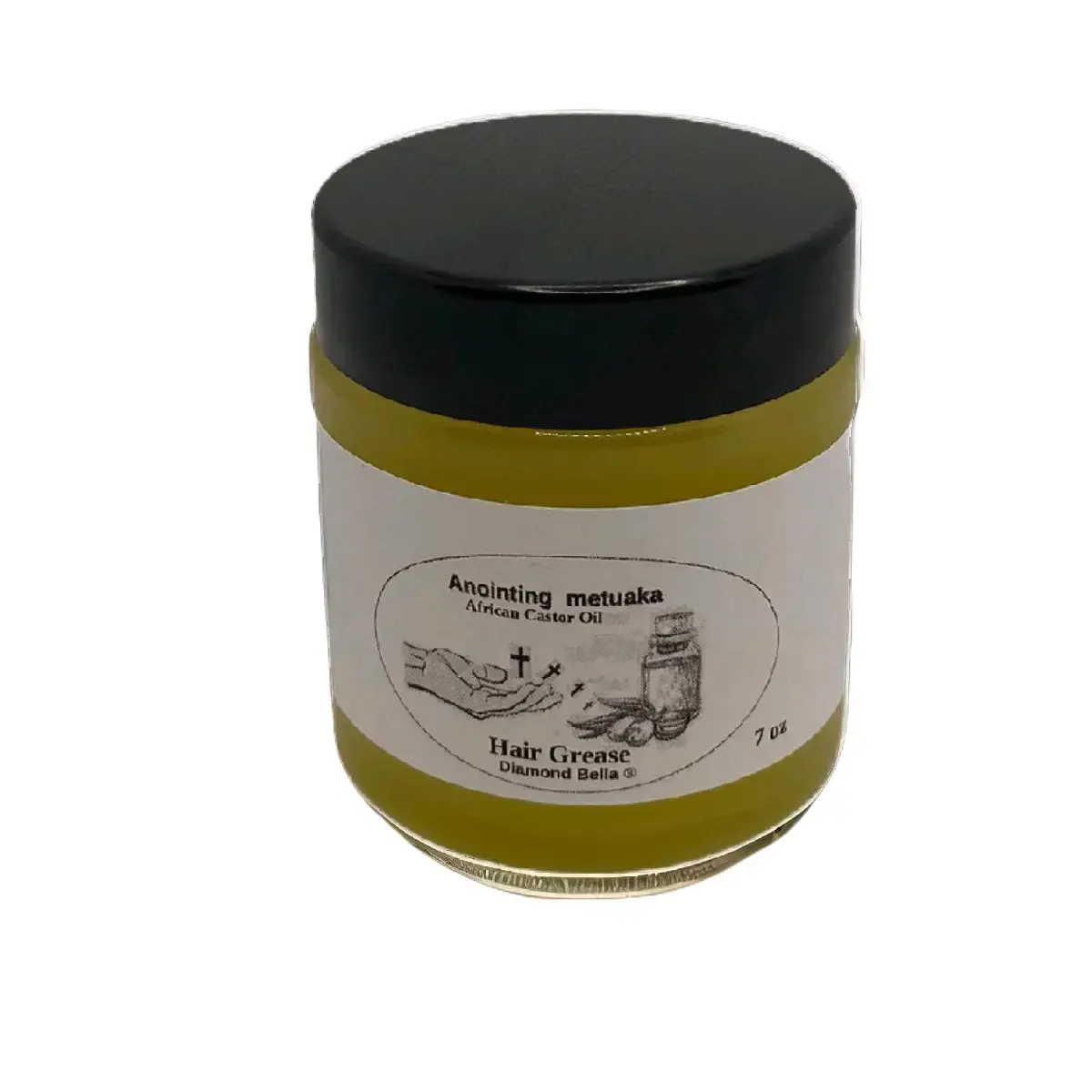 African Castor Oil Natural Hair Grease 7 oz - For Soft and Healthy Hair Moisturize Comfort Haircare
