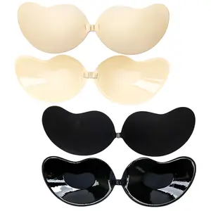 2 Pairs Adhesive Bra Sticky Push up Bra Invisible Strapless for Women Backless Clothes