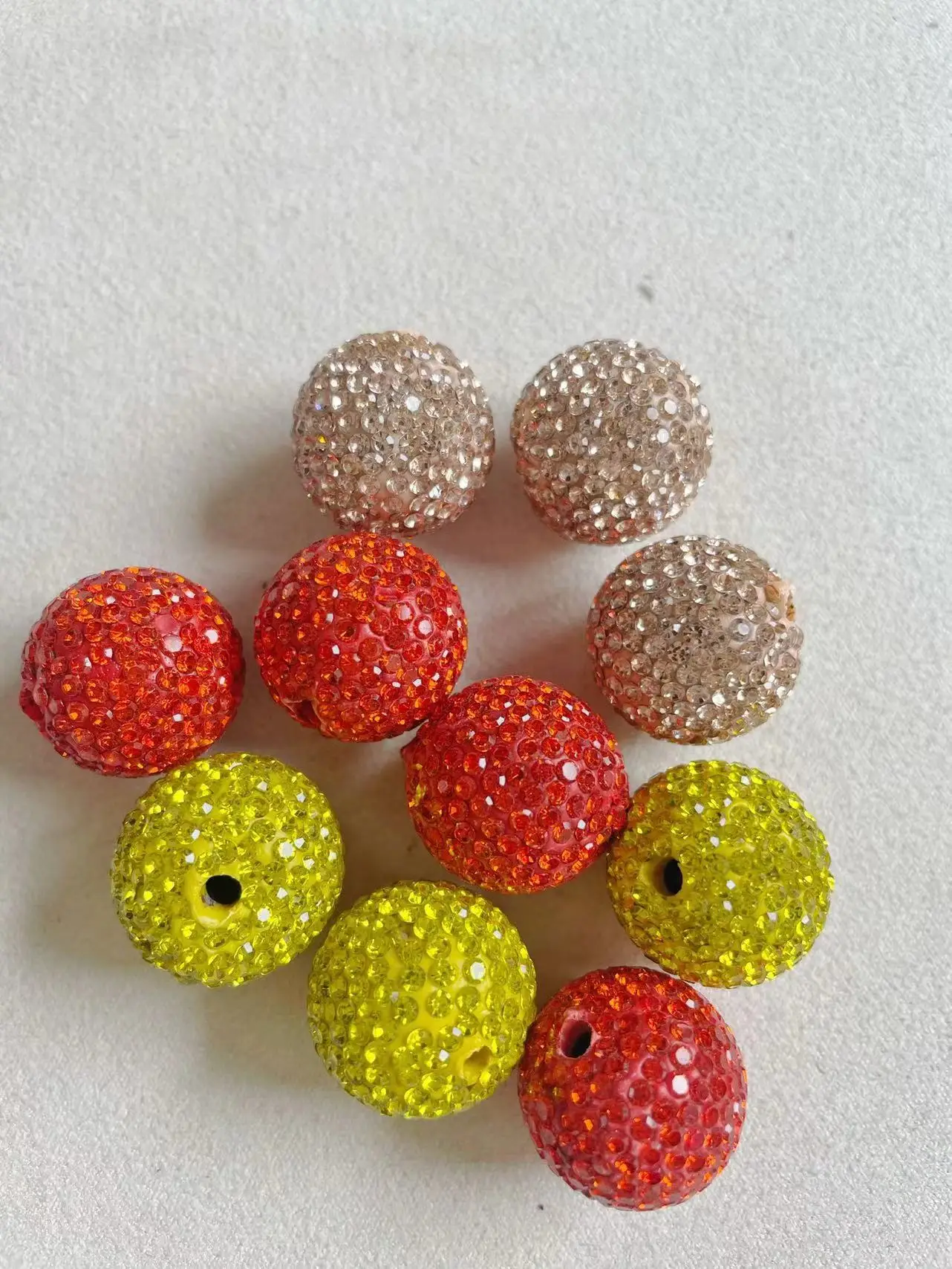 DIY Rhinestone beads collection Solid color Rhinestone Beads Mix Colors