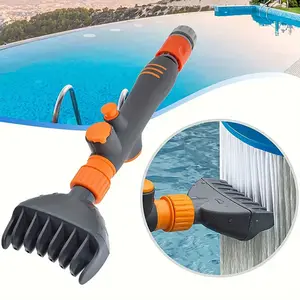 Pool Filter Cartridge Cleaning Brush, 1 Count Handheld Flushing Brush with Hose Connector, Household Cleaning Tool for Paper Filter Cartridges