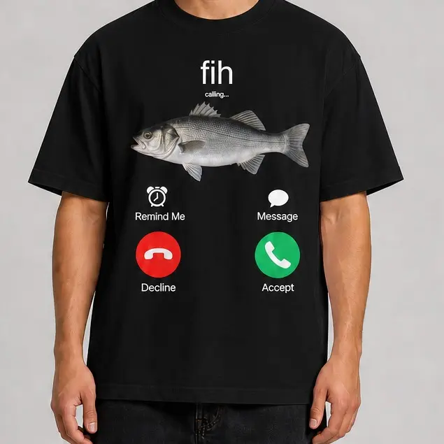 Men's Casual Short-Sleeve Comfortable Cotton T-Shirt - Features Call Reminders, Message Alerts, and Call Accept/Decline Functionality