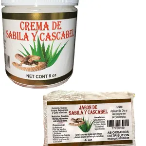 Aloe Vera and Serpent Moisturizer and Beauty Bar Set  daily moisturizer to illuminates dull and tired-looking skin- Crema de Sabila y Cascabel 8oz -Eficaz para eliminar: Hongos, Mazamorras, Manchas, Espinillas, Tiña, Granos, Alergias, Escaldaduras y llaga