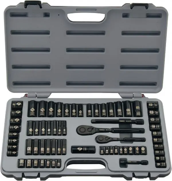 Stanley Hand Tools 69 Piece Black Chrome & Laser Etched Socket Set 92-824