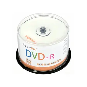 XtremPro DVD-R Blank Discs 16X 4.7GB 120Min 50/100 Pack Spindle Recordable Media for Video Data Backup Storage
