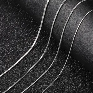 Silver Color Stainless Steel Snake Link Necklace 22 Inch - 0.9/1.2/1.5/2.0mm - Durable Design, Summer Women Jewelry Mother Gift