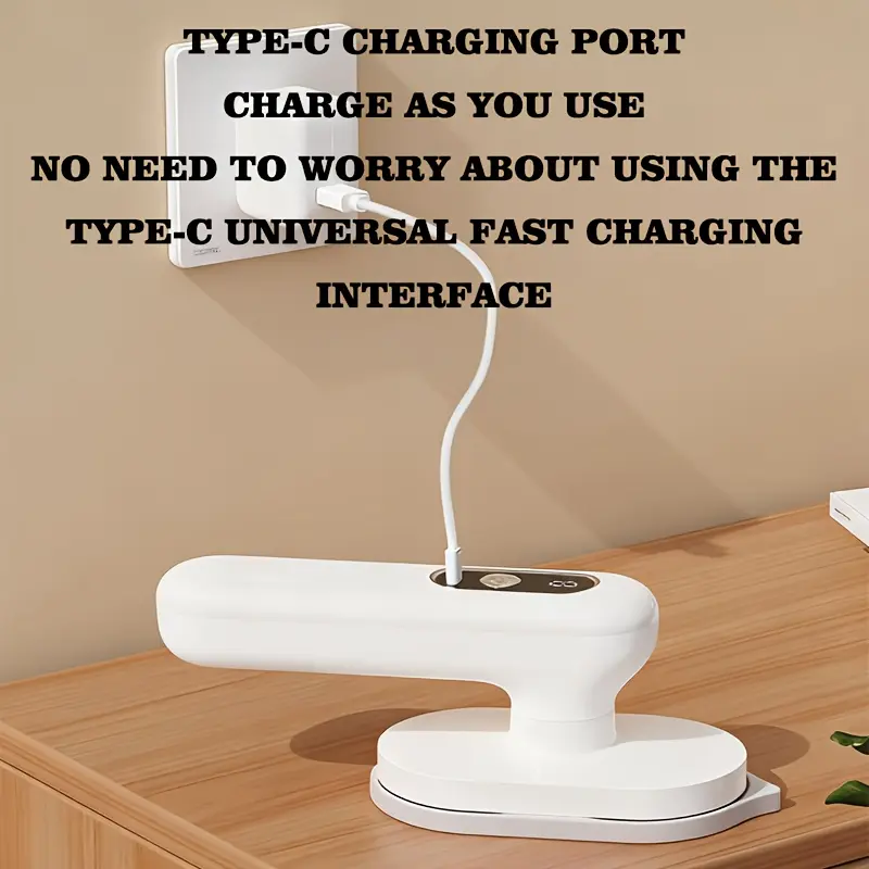 Portable Folding Iron, Cordless Handheld Wrinkle Remover for Anywhere Use