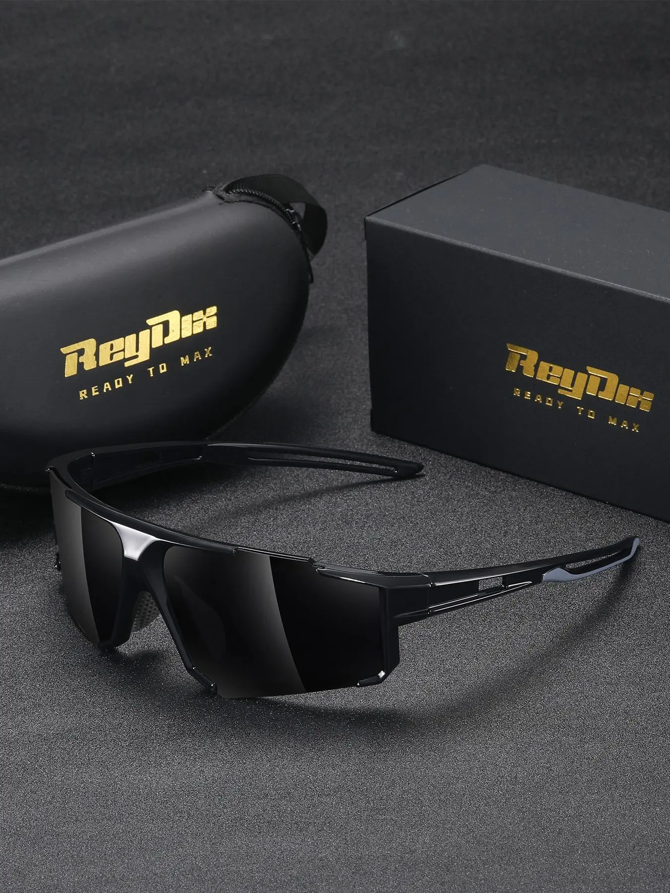 1 Piece Reydix Unisex Geometric Full Frame Polarized Sports Sunglasses Asymmetric shapes, expressing individuality UV400 Sunglasses For Sports