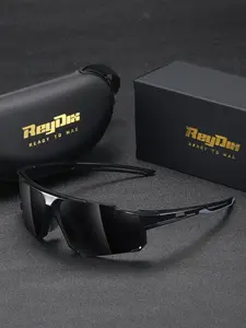 1 Piece Reydix Unisex Geometric Full Frame Polarized Sports Sunglasses Asymmetric shapes, expressing individuality UV400 Sunglasses For Sports