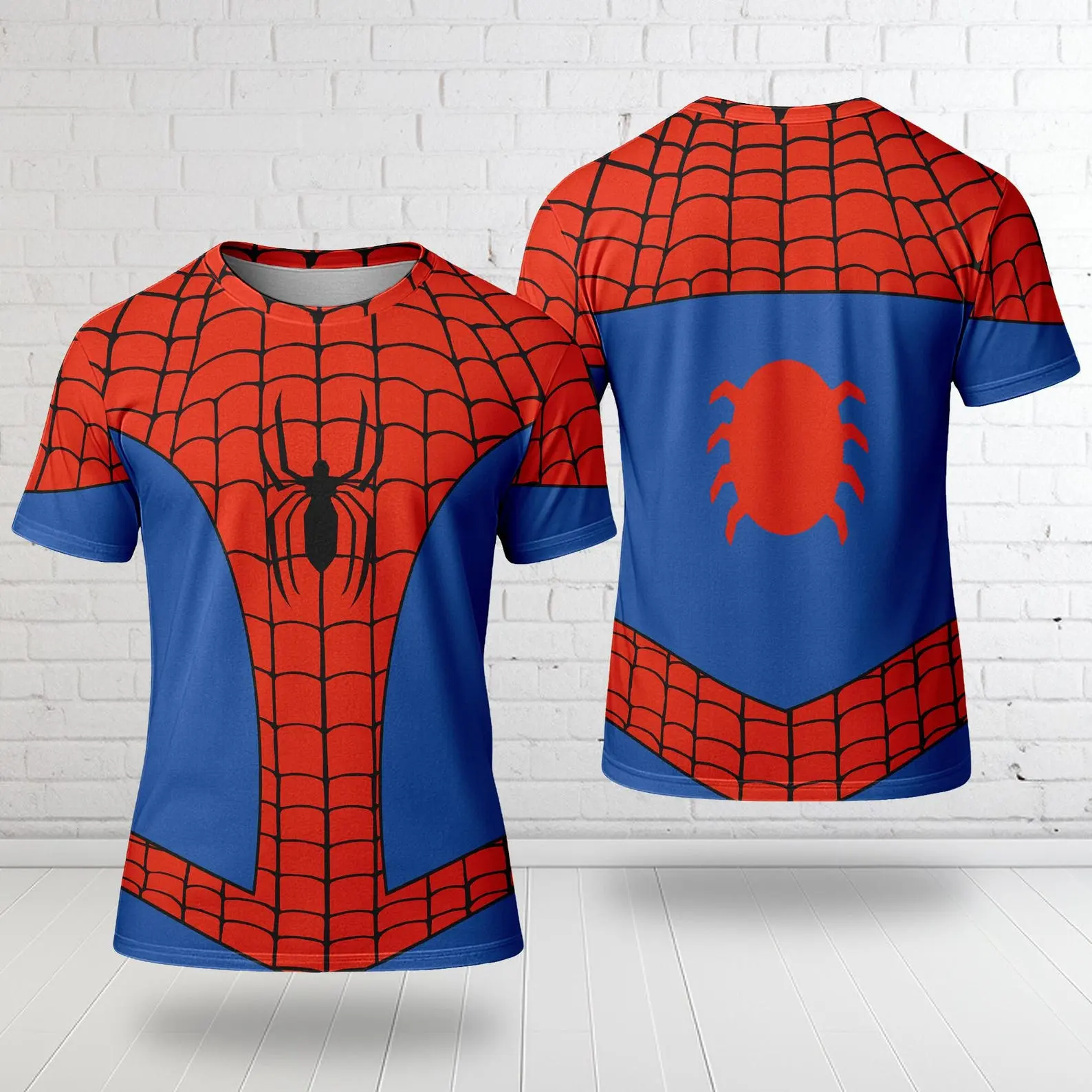 Superhero Suit Graphic T-Shirt, Comic Style Costume Tee, Hero Inspired Halloween Party Outfit