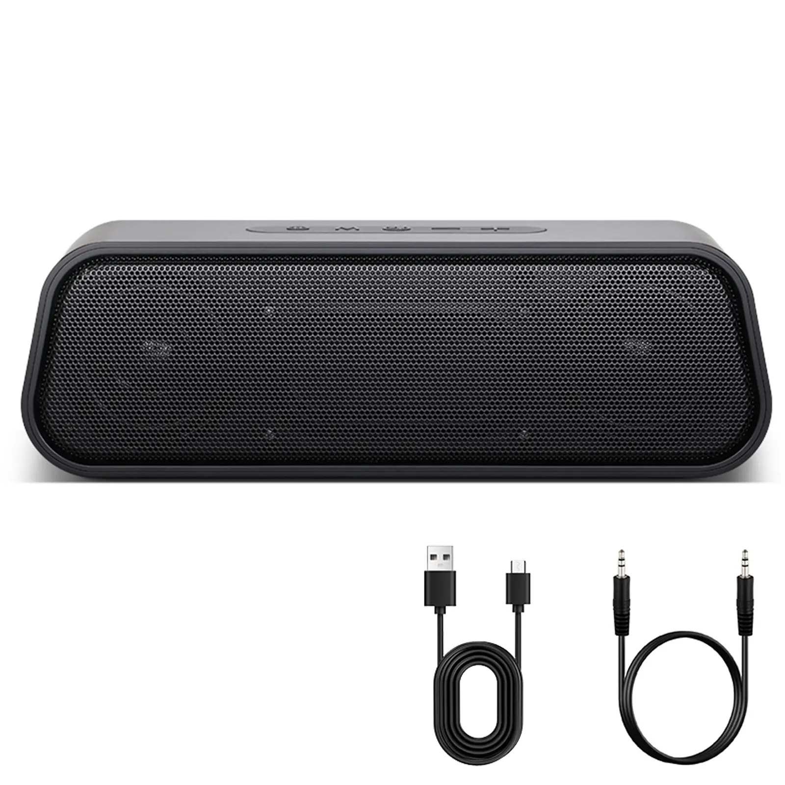Dazone Bluetooth Portable Speaker with Booming Bass, Stereo Sound, Dual Pairing, 24H Playtime, Auxiliary Input - Audio Device for Home Entertainment, Hiking Light Outdoor Use, Black
