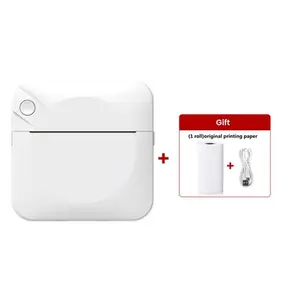Portable Mini Printer Set, USB Rechargeable Wireless Thermal Printer with Paper, Ideal for Home Office School Portable Photo Printer