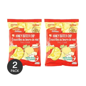 HAITAI Calbee Honey Butter Chips - Maple Flavor 60g (2 Pack) | Limited Edition Korean Snack