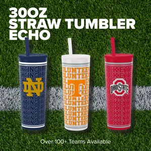 College 30oz Echo SS Straw Tumbler