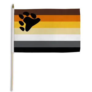 Bear Pride 12x18in Stick Flag