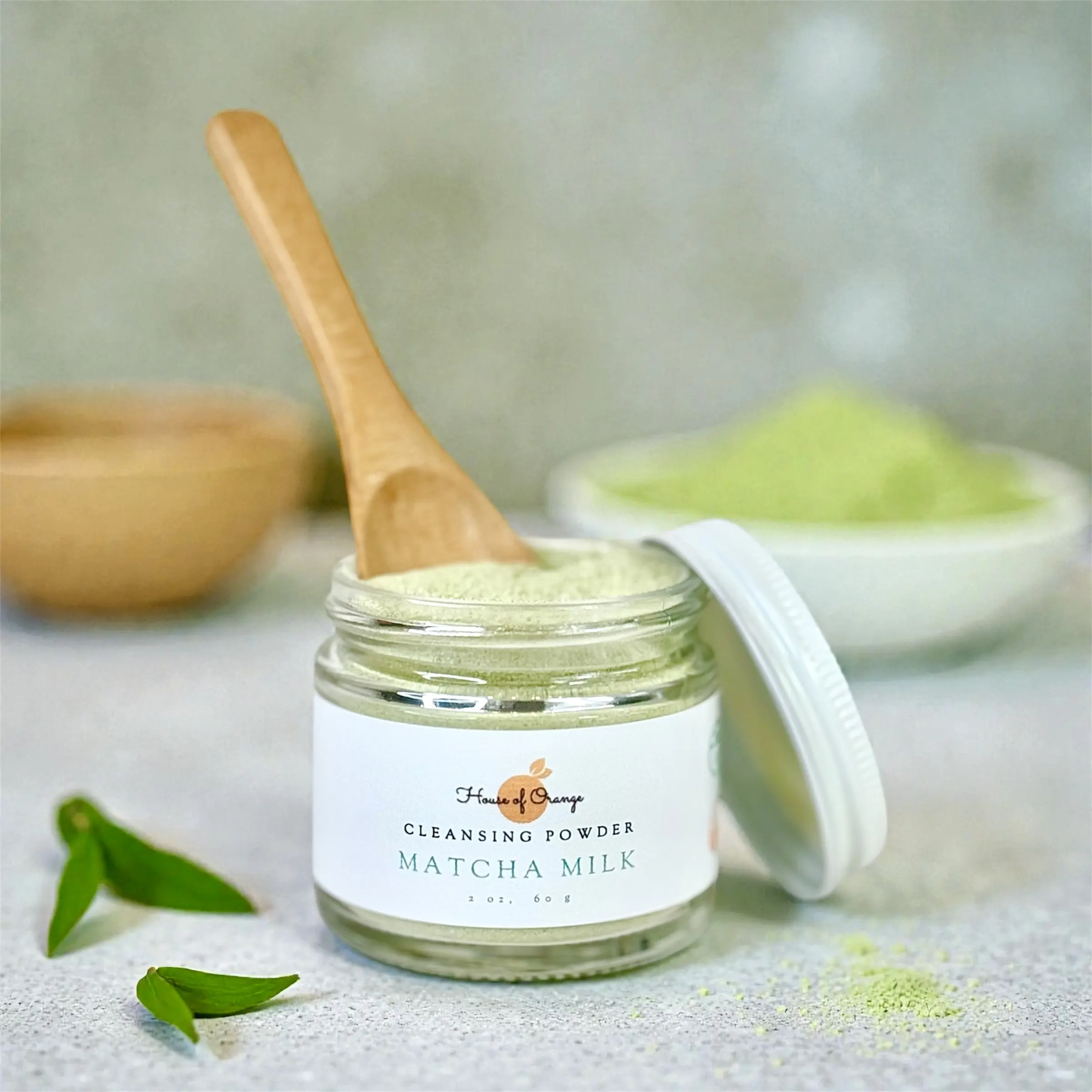 Acne Matcha Cleansing Powder-Acne Treatment & Calming Redness, Senstive Skin, Vegan, Fragrance-Free, Nourishing, Organic Facial Wash, 2 oz Pack