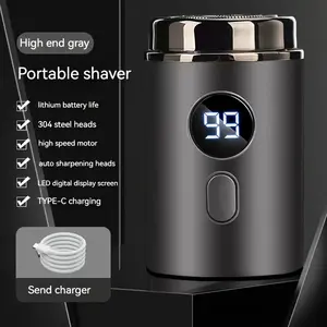 Mini Razor for Men - IPX7 Waterproof, Ultra-Thin 3D Floating Blades, 60min Runtime, Fast Type-C Charging, Cordless Portable Travel Razor, Wet/Dry Use