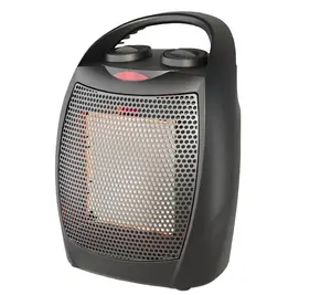 GARVEE Electric Space Heater - Thermostat 1500W/750W, 2-in-1 Fast Heating Ceramic Desk Heater & Fan, Safe Quiet <45 dB for Office, Room, Under Desk Use, Tip-Over Overheat Protection, Black
