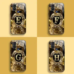 Suitable for [Motorola Moto G Play (2023)] New high-end letter glass mobile phone case New business simple metal paint electroplated glass mobile phone case Affordable price Anti-drop and anti-fingerprint 995