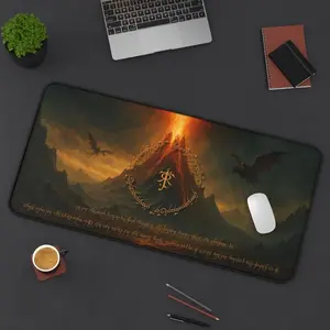 [Sale up to 50%] [Free Ship] Lord of the Rings Desk Mat Middle Earth Office Decor