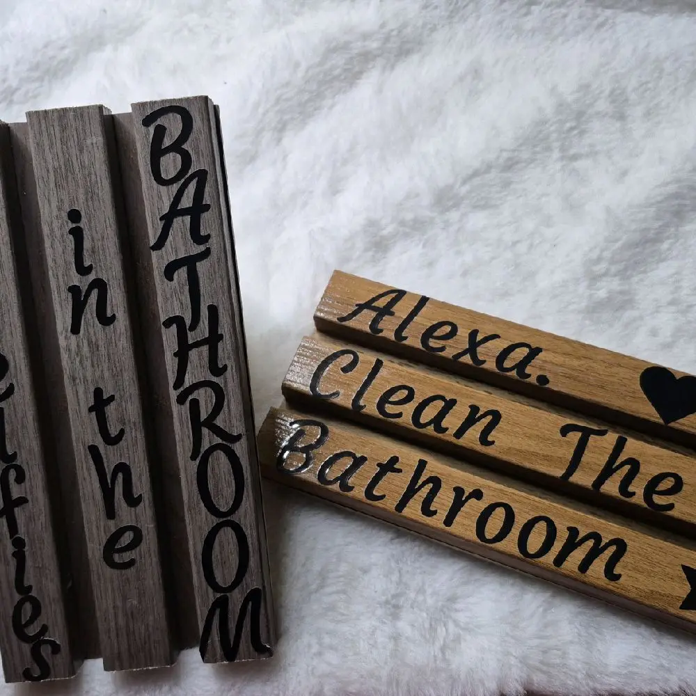 Bathroom plaques
