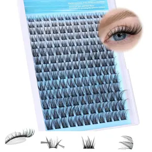 154 PCS Wispy Natural Cluster Lashes, 8-16mm Mixed Length Individual Eyelash Extensions, Ultra Thin Band Soft Comfortable DIY False Lashes, Natural Fluffy Lash Clusters for Beginners Daily Makeup