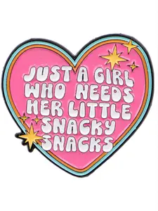 Heart-Shaped Brooch Pin, Unisex Casual Accessory, Perfect Gift Idea for Friends, Ideal for Backpacks, Briefcases & Clothing, Clip