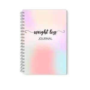 Complete 12-Month Weight Loss Journal & Fitness Notebook, 88 Pages, Color Cover, High-Quality Coil Binding, Daily & Weekly Tracking, Spiral Bound Planner