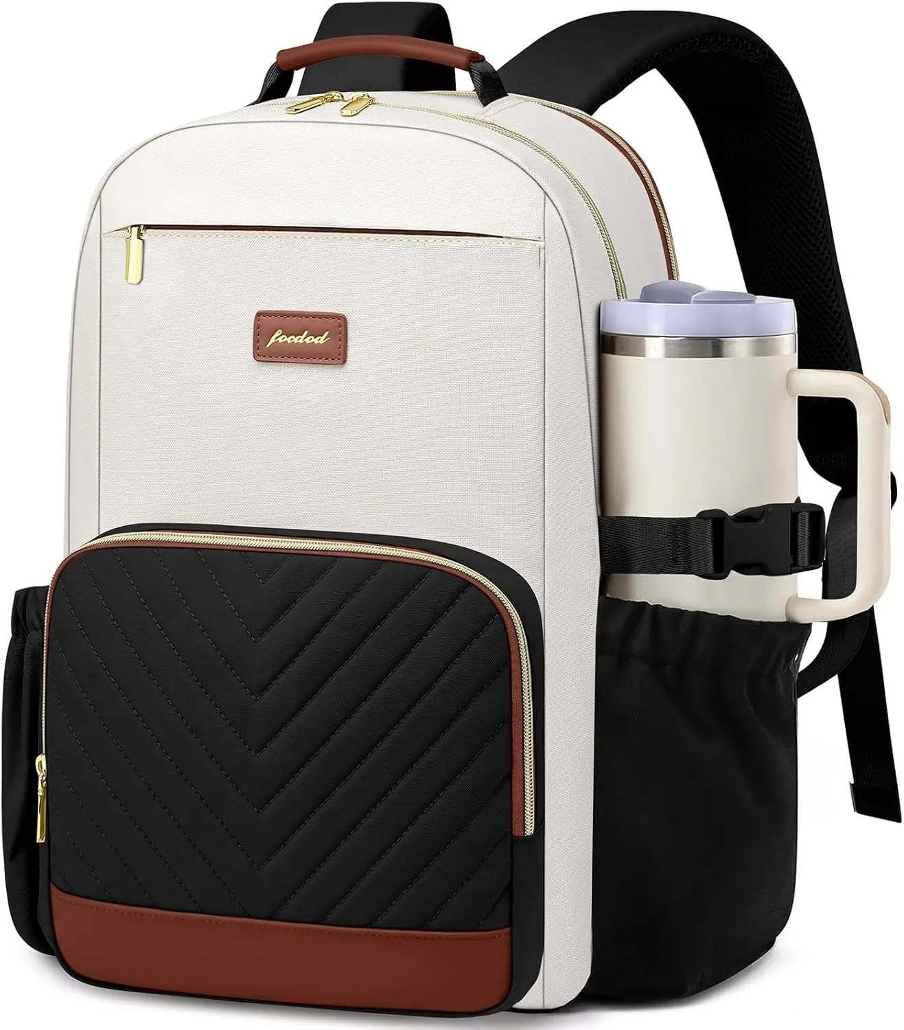 Laptop Backpack for Women Bookbag: 15.6 inch Work School Backpacks with Pouch Pocket for Large Capacity Cup & USB Charger College Book Bag Travel Business Nurse Teacher Bookbags Anti-theft Back PackGift.