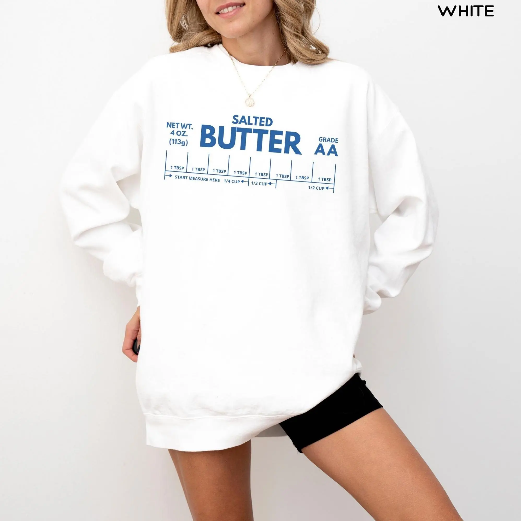 Salted Butter Sweatshirt Baking Shirt Gifts Salted Butter Tee Retro Butter Unisex Sweatshirt