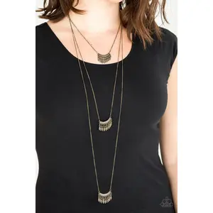 Seasonal Charm - Brass Necklace - Paparazzi