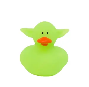 Neon Green Big Ear Character Themed Bright Rubber Duck Ducks - Individual or Pack of 2 gifts